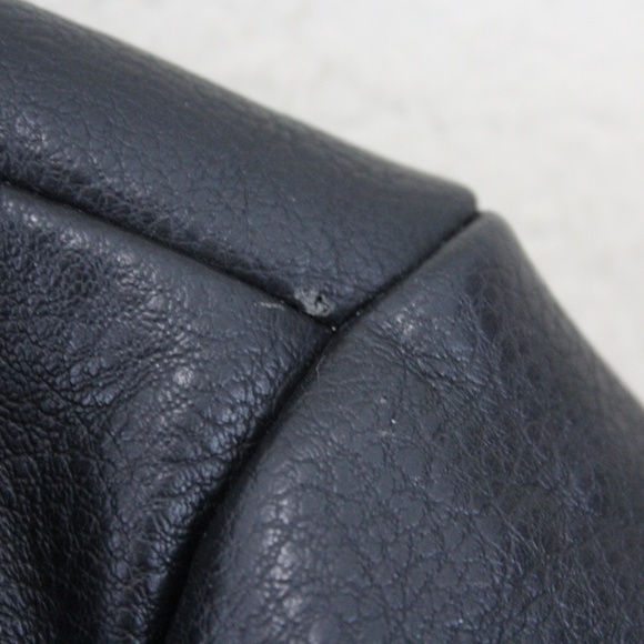 Zara Faux Leather Black Biker Jacket J226 - Picture 4 of 5